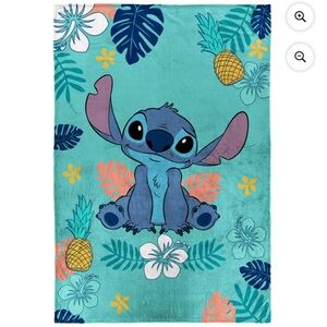 Lilo and Stitch Kids Twin/Full Blanket, 62 x 90, Microfiber, Blue, Disney